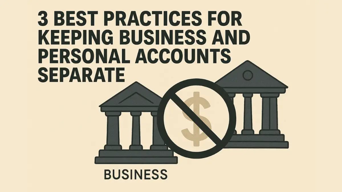 Two illustrated bank buildings labeled