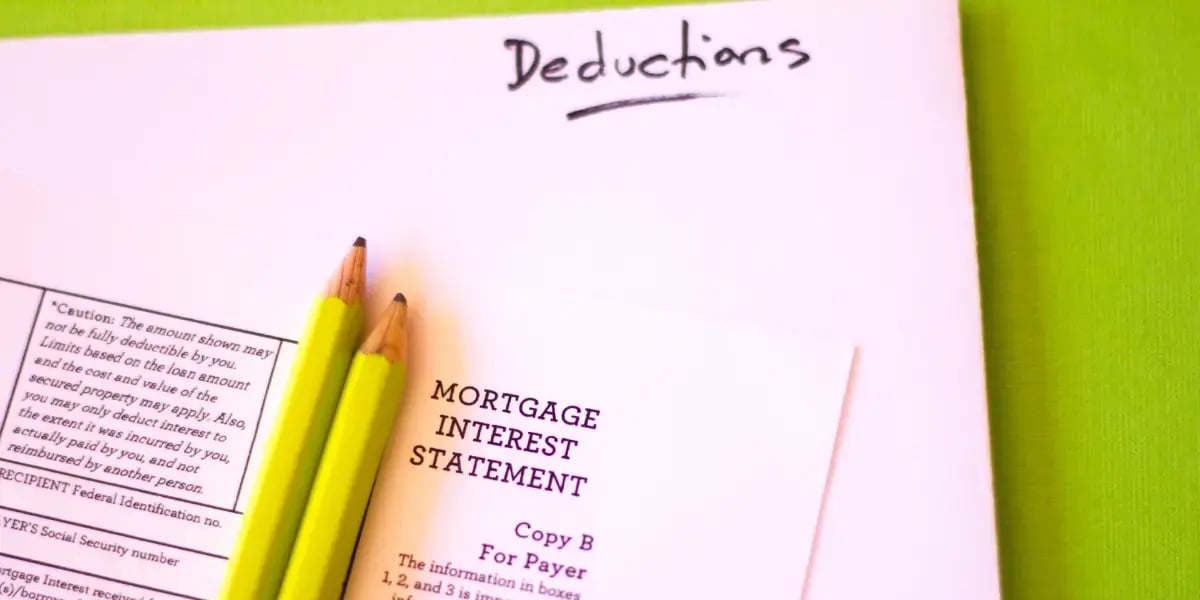 Mortgage interest statement along with a deduction sheet