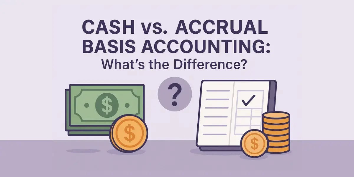 Illustration comparing cash and accrual basis accounting.