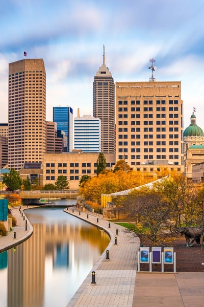 Skyline view of downtown Indianapolis