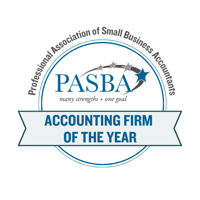 PASBA Award Graphic Accounting Firm of the Year Badge